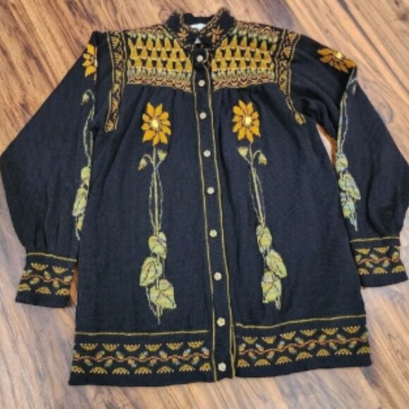 Vtg Maureen Goldie Designs 100% Pure Wool Sweater - Picture 1 of 6